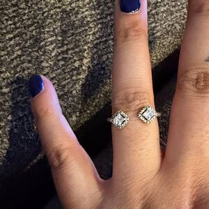 Pandora Square Sparkle Open Ring